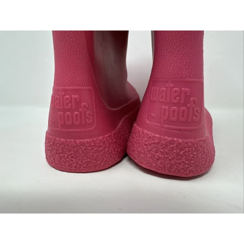 STRIDE RITE Kids Waterproof Rain Boots Toddler 8 Pink Dinosaur Water Poofs Vgt